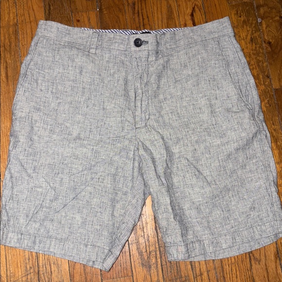 Banana Republic Other - Banana Republic Gray Flat Front Shorts NWOT Linen Cotton Blend 9” inseam
